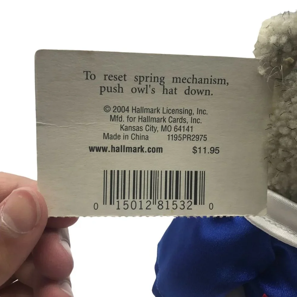 Hallmark Owl Plush Whoo's The Smartest Hat Pops‎ Up Graduation Gift With TAGS 9